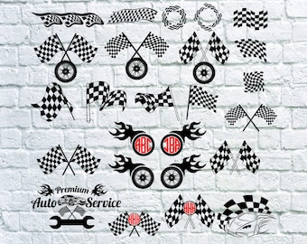 Racing Flags svg - Racing Wheel vector - Racing Flags digital clipart for Print, Design or more, files download svg, dxf, png, eps.