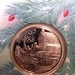 Franklin Mint 1980 Holiday Collectible Bronze Coin Card Bringing Home the Tree: Present for the Vintage Lover in Your Life