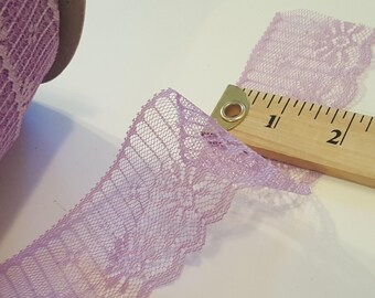 10 Yards 1.75" Purple Lace Trim @ .50c the yard