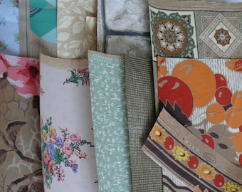 French Vintage Wallpaper for Crafting and Projects. Lovely Selection of Patterns from 1920-1950.