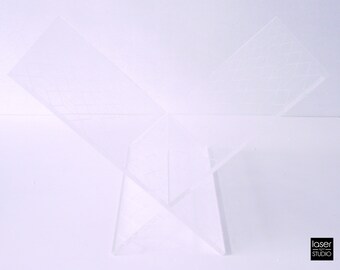 Acrylic Magazine Holder, Magazine rack, Laser cut Acrylic, Engraved acrylic, Clear acrylic, Modern Magazine holder