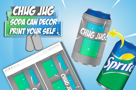 fortnite inspired chug jug can wrap printable party decor - fortnite chug jug labels free