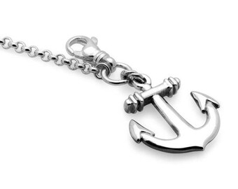 Sterling Silver Anchor Keychain