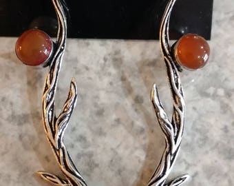 Carnelian Branch Earrings