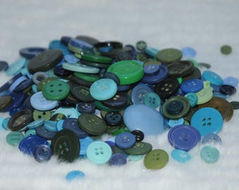Assortment of buttons in assorted sizes and colors