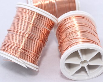 18, 20, 24 , 28 Copper Wire - Dead soft wire ,wrapping Wire, Artistic Wire - Making Wire - You Pick Gauge - 100% Guarantee - Round wire