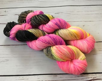 Sunset Highway Hand Dyed Superwash BFL/ Nylon Sock Yarn