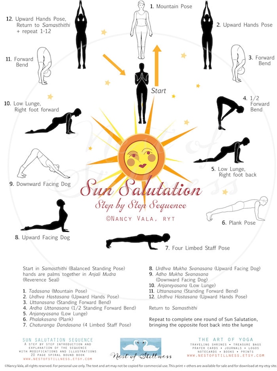 Printable Sun Salutation Customize and Print