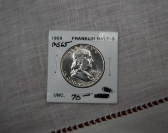 FRANKLIN HALF Dollar-1959 P Silver BU Ungraded