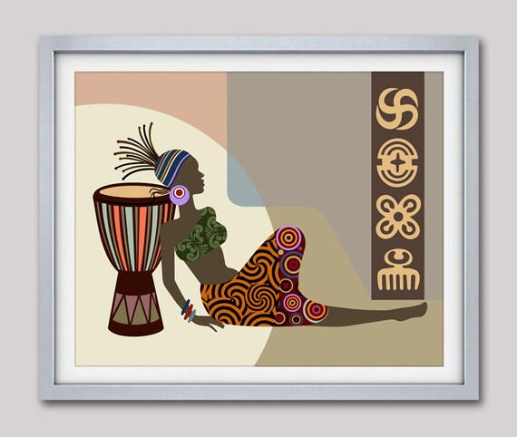 African Wall Decor African Woman African Artwork African