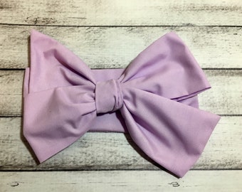 Light Purple Headwrap, Easter Pastel Headwrap, Big Bow, Toddler Headwrap, Baby Girl Headwrap, Headband, Turban, Tied Baby Headwrap,