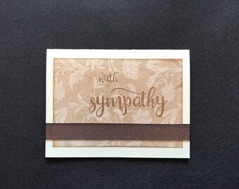 Handmade Sympathy Card, Hand Crafted Sympathy Card, Sympathy Card, Hand Stamped Sympathy Card