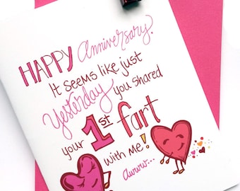 Anniversary Fart Greeting Card