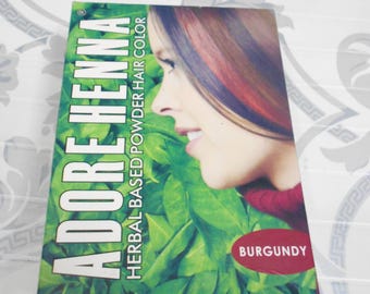 Burgundy ( Red Wine) Adore Henna Herbal based - Henna Powder Hair dye- ( 60 g)