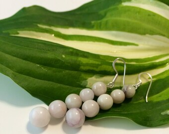 Sterling Silver Kunzite Earrings.