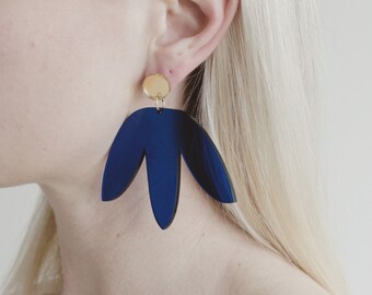 Matisse blue statement earrings
