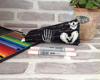 Anatomy triangle pencil case, Anatomy, Science student, school supplies, back to school, gift for teacher, gift for science teacher