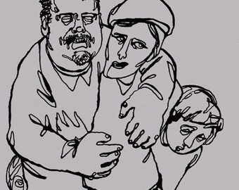 foursome - an original ink drawing