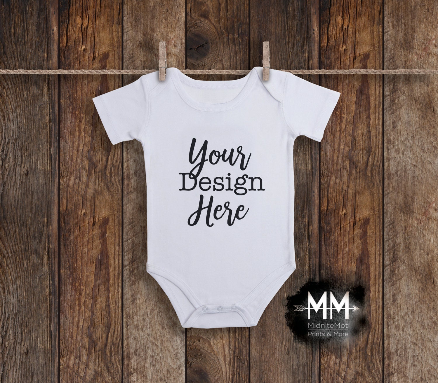 Download White Baby Bodysuit Mockup Blank Bodysuit Display Apparel