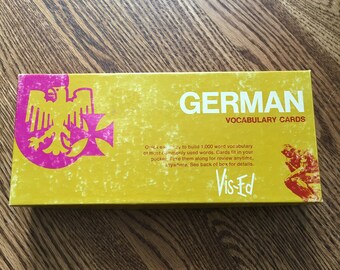 Vintage German Vocabulary Cards