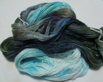 Hand dyed Tencel Yarn - 900 yds. Lace Wt. Tencel Yarn EARTH FROM SPACE