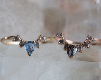 Custom Sunburst Stacking Ring