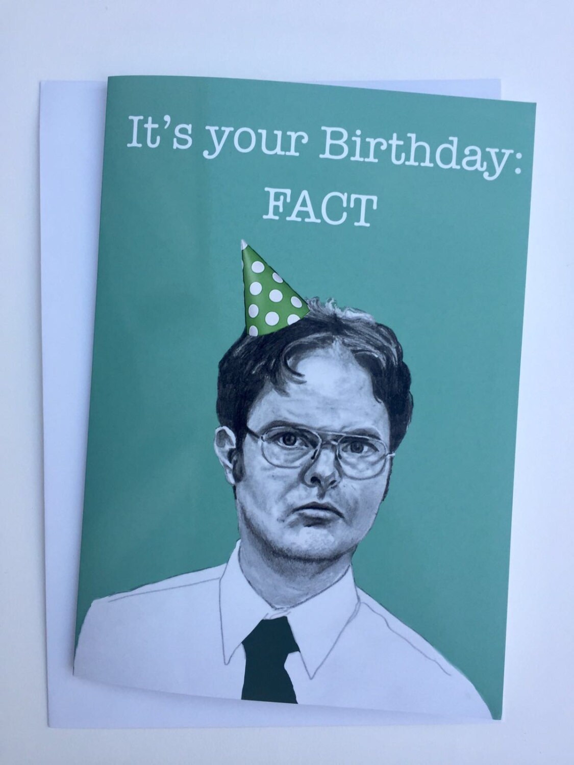 Dwight Schrute Us Office Illustrative A5 Birthday Card 