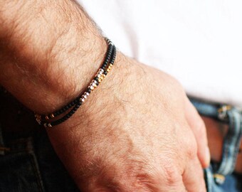 Morse Code Bracelet, Adjustable Friendship Bracelet, Mens Bracelet, Unisex Bracelet, Love Bracelet Best Friend Gift Gold Silver Womens Gift