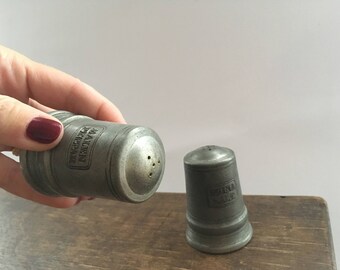 Pewter pepper salt shaker set Scandinavian tin salt pepper shaker set Swedish vintage pepper shaker Vintage Kitchen decor