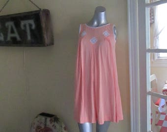 Vintage Peach Lace Nightgown By Blanche Size Small