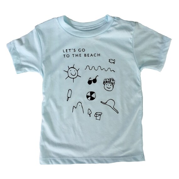 Let's go to the beach Toddler Tee - Blue