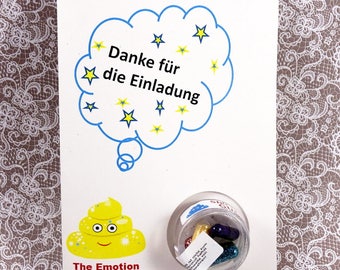 Shit The glitter-the original glitter pills-greeting card "Thank you for..." With 5 glitter pills