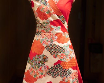 Crossover Dress in japanese fabric NOA