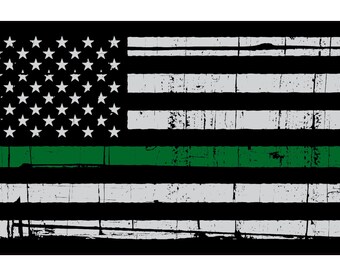 Border Patrol 4inch decal Honor First American Flag