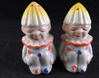 Set of Vintage Clown Salt and Pepper Shakers