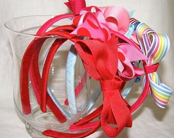 2 Pack- Customized Grosgrain Ribbon Headbands