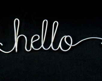 wire word hello,wire words,hello,wire script words,wire writing,wire cursive words,hanging words,wire sign,wire word art, wire wall words,