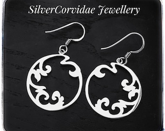 Silver Art Nouveau Earrings