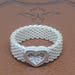 Vintage TIFFANY & CO 925 Silver Open Heart Classic Somerset Mesh Ring ~ Sizes 7 1/4 and 7 1/2 ~ Authentic Designer Tiffany Somerset Ring