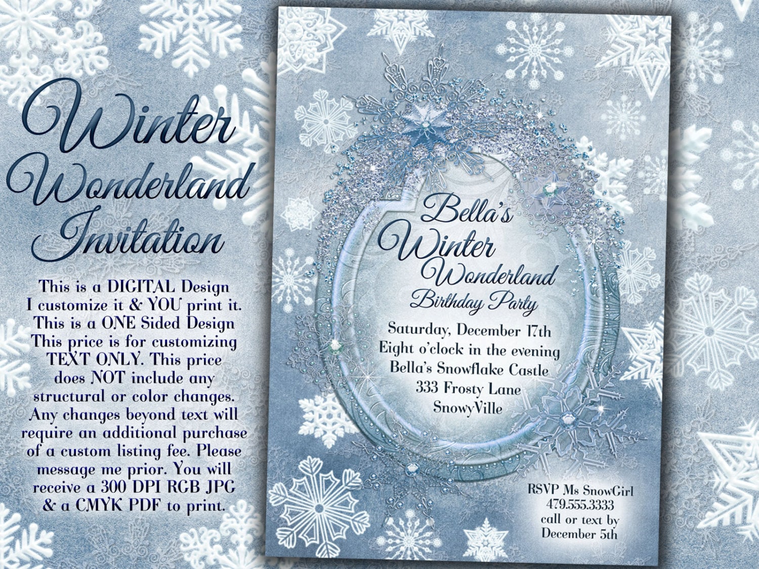 winter wonderland invites