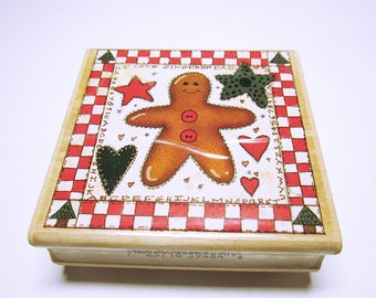 Gingerbread Man Stamp Christmas Ginger Bread Man Rubber Stamp Card Making Scrapbooking Rubber Stamp Supplies CHRISTMAS STAMPS