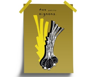Illustration with onions (green)