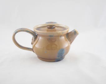 Personal Teapot, Ceramic, Prussian Crystalline