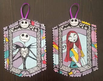 ornaments Nightmare Before Christmas Jack / Sally - set of 4