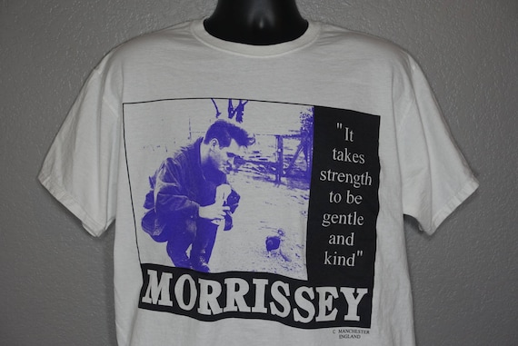 90's RARE Morrissey - 'It Takes Strength to be Gentle and Kind' Vintage T-Shirt
