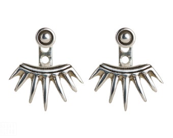 Sterling Silver Ear Jacket Earrings Sunshine Ear Cuff Earrings Boho Jewelry - JKT001