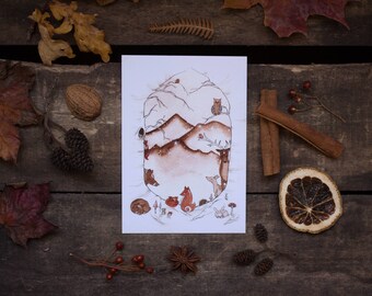 Winter spirits - postcard