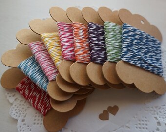 10M Baker's Twine 100% Cotton 8 Ply - 9 Colours ~ *Gifts*Tags*Cards*