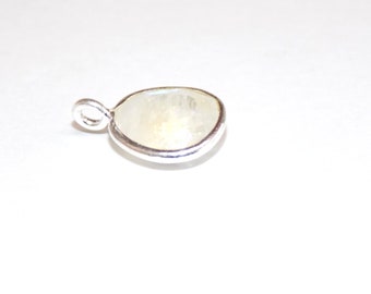 Rainbow Moonstone with Blue Fire Sterling Silver Charms