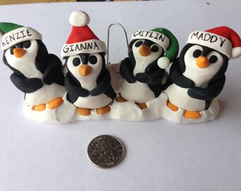 Family of Penguins Christmas Ornament